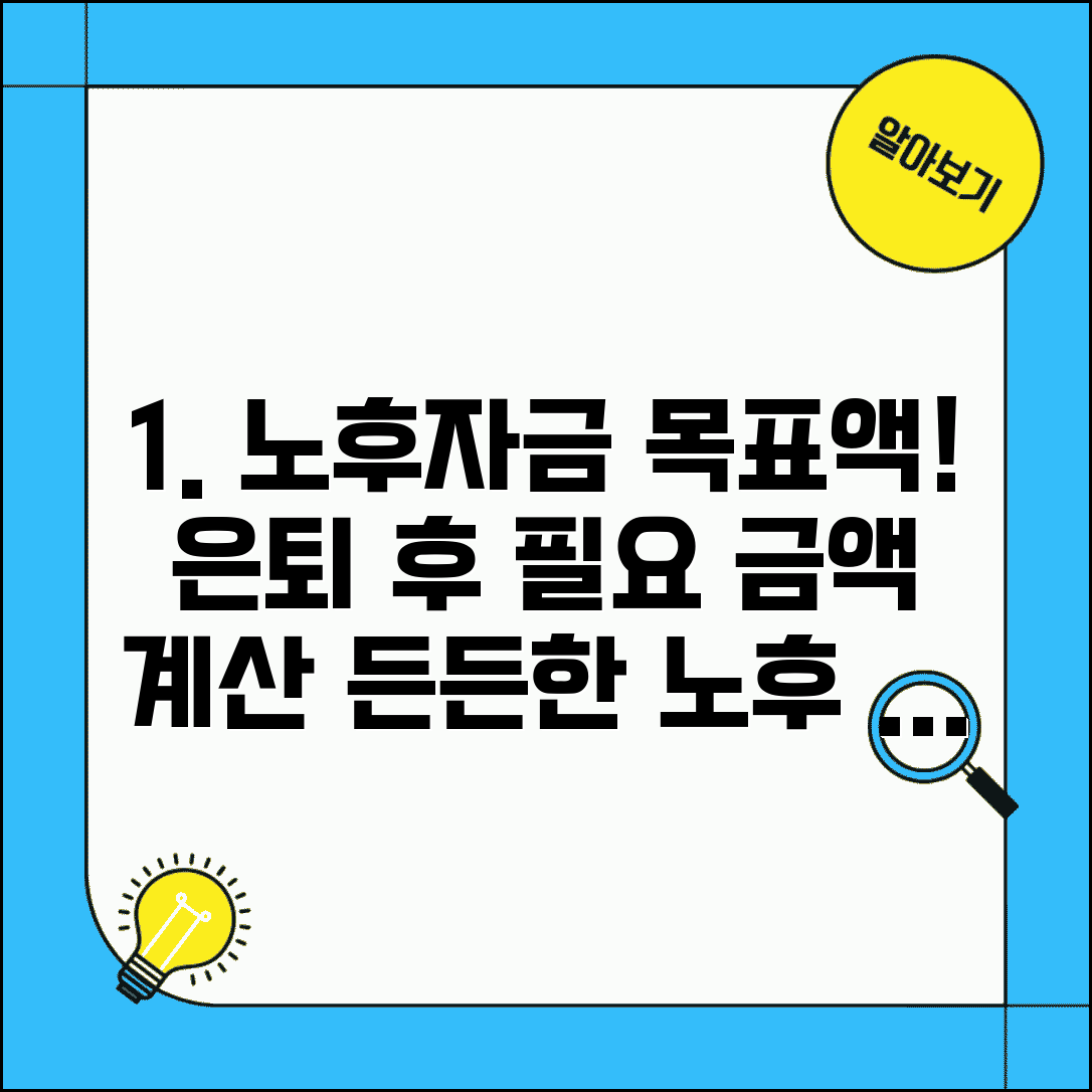 노후자금 준비와 은퇴 생활비 계산 목표액 설정