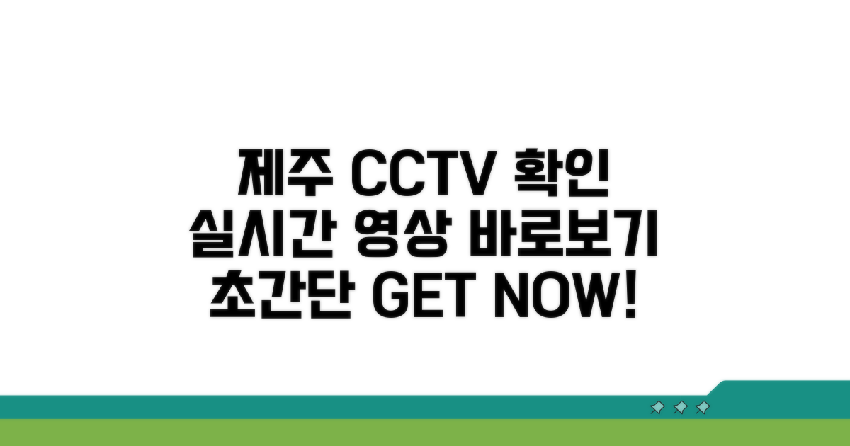 제주 CCTV 실시간 영상 확인법