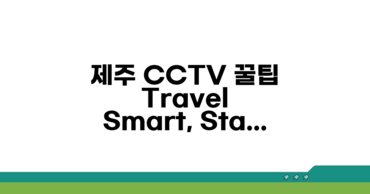 제주 여행 CCTV 활용 꿀팁