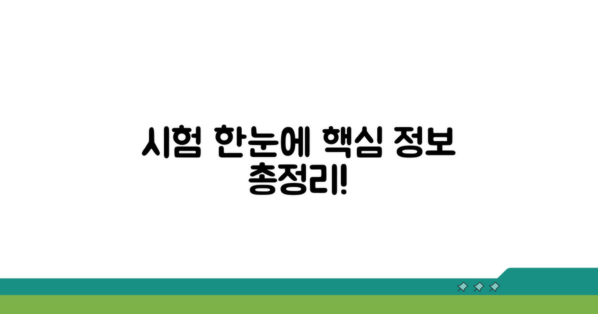 시험 정보 한눈에 보기