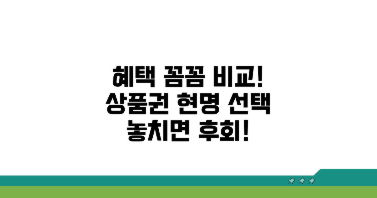 다양한 상품권, 혜택 비교 분석