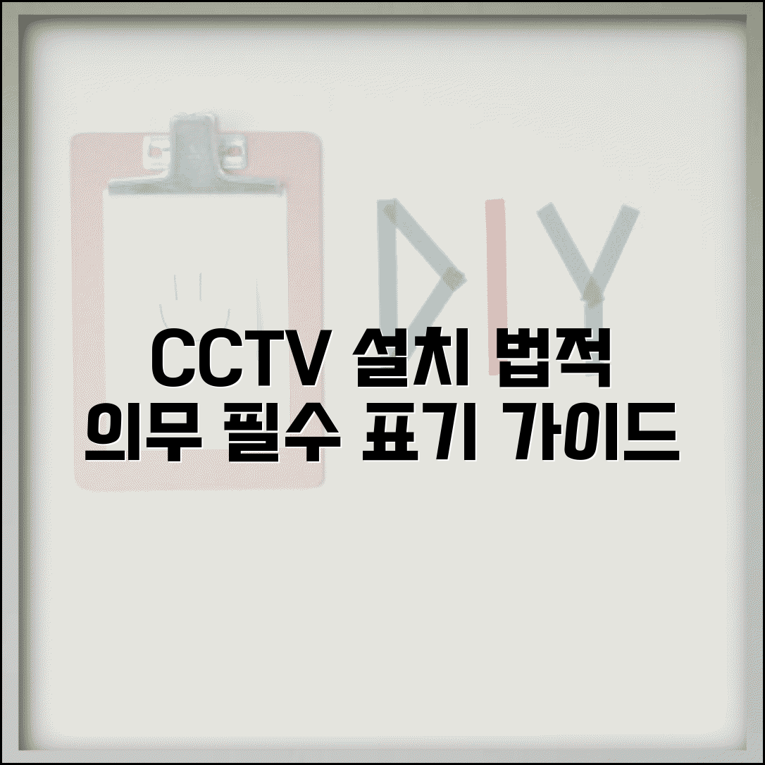 CCTV 안내 표지판 설치 법적 의무와 표기 내용 가이드