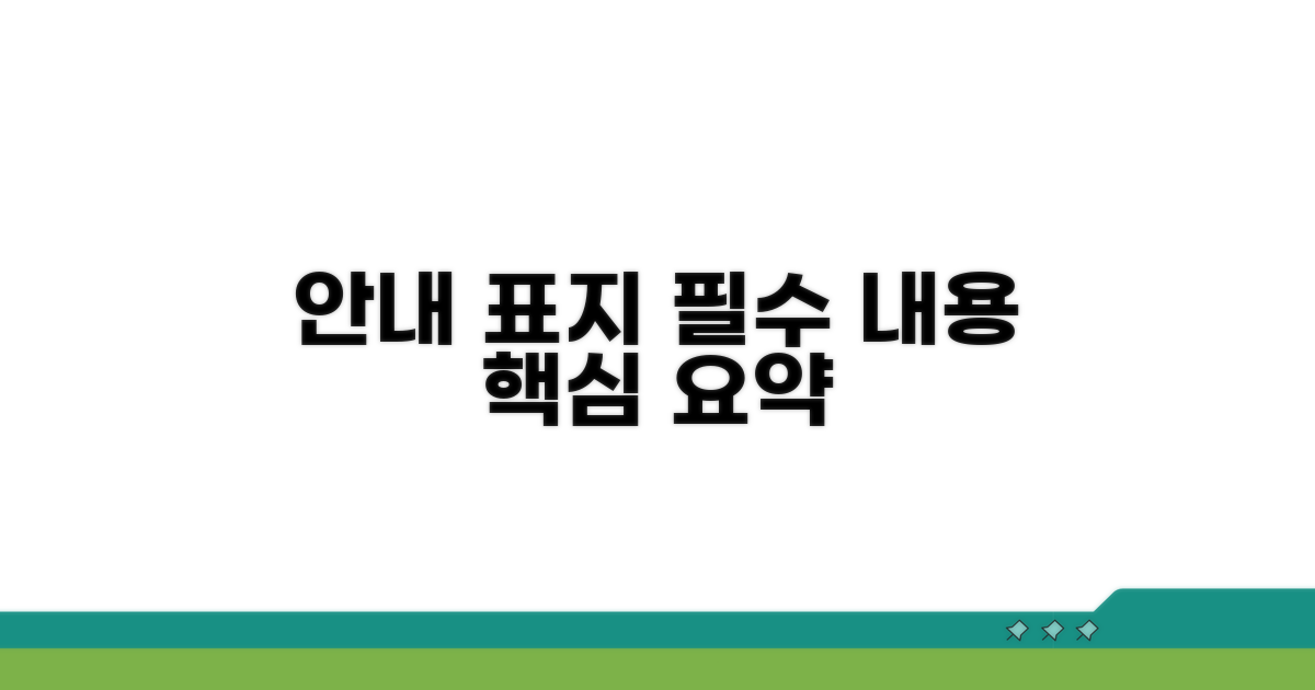 안내 표지 필수 포함 내용