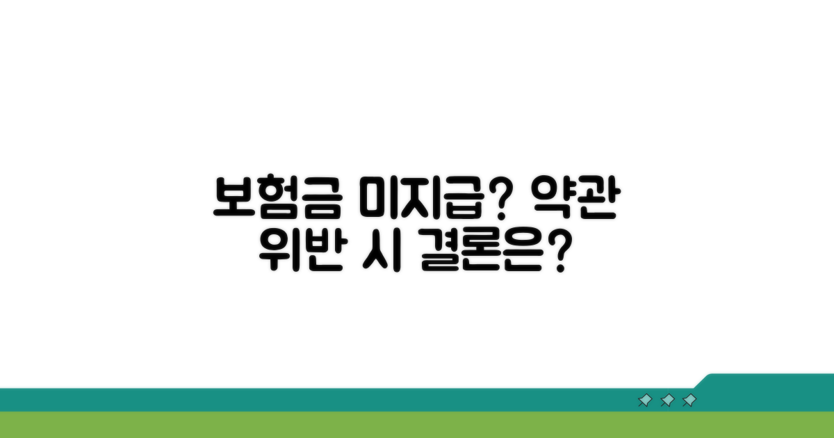 보험 약관 위반 시 보험금 못 받나요?
