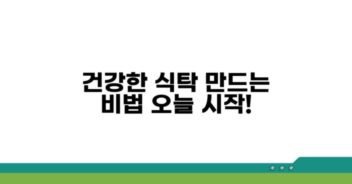 건강한 식사 환경 만들기 팁