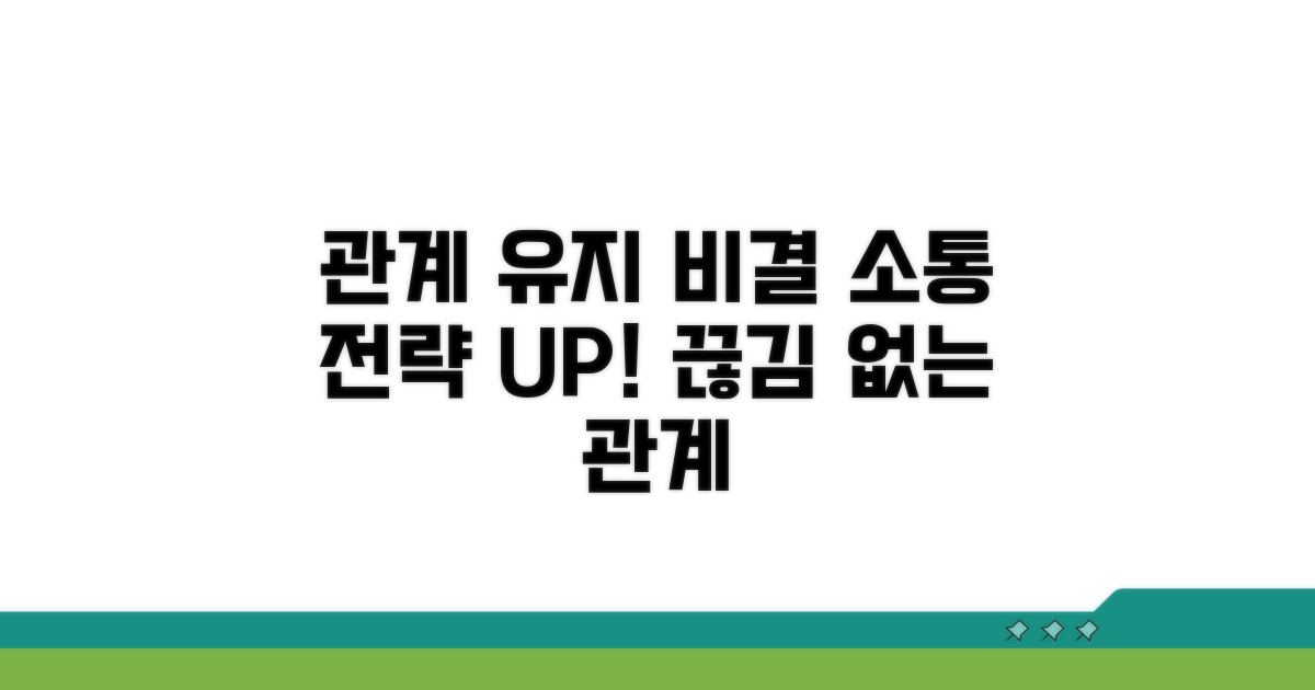 관계 유지, 지속적인 소통 전략