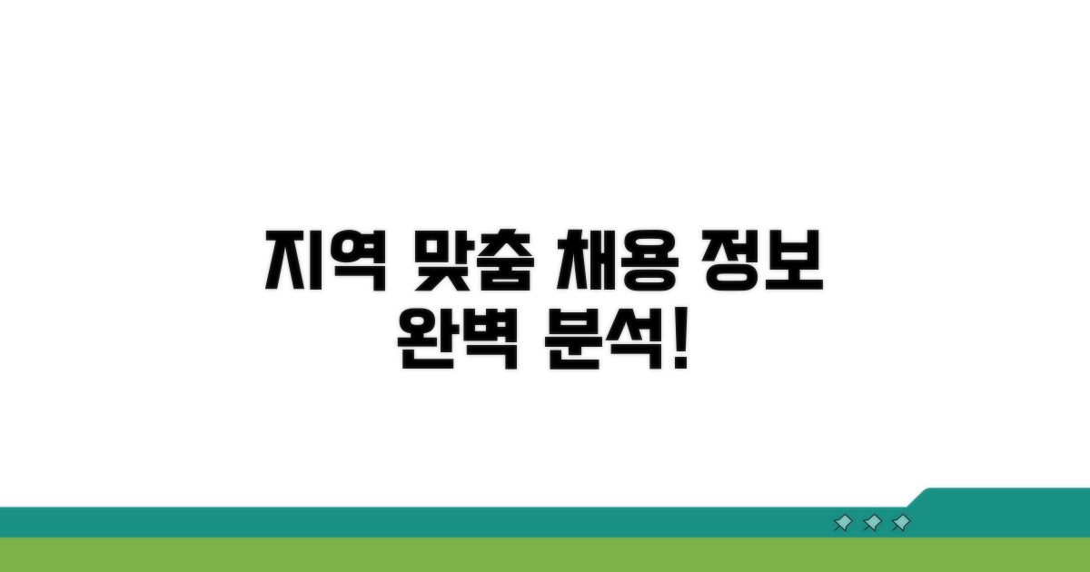 지역 맞춤 채용 정보 완벽 분석