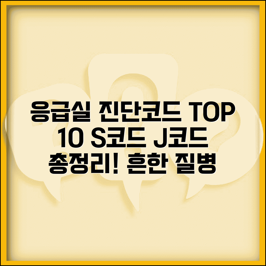 응급실 진단코드 TOP 10 | S코드부터 J코드까지, 흔한 질병 코드와 증상 총정리