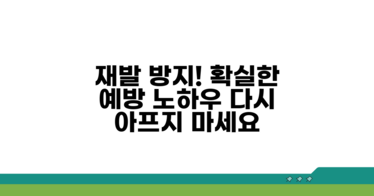 재발 방지 예방 관리 노하우