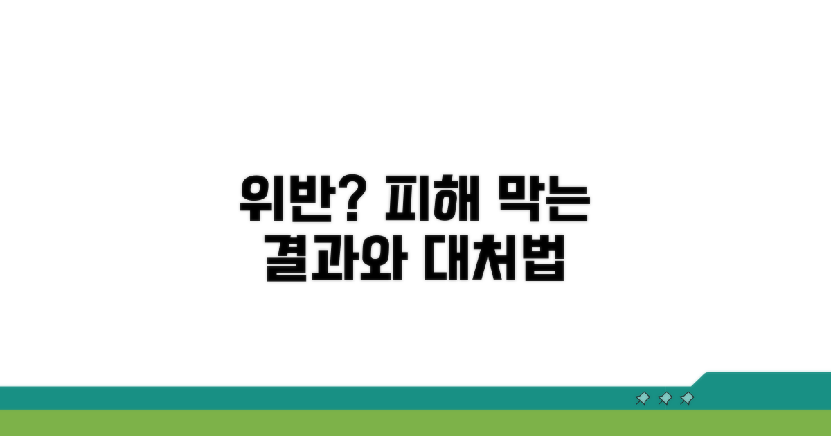 위반 시 예상되는 결과와 대처법