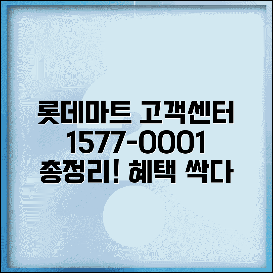 롯데마트 고객센터 전화번호 1577-0001 | 온라인 주문, 배송, 엘포인트 적립 혜택 총정리