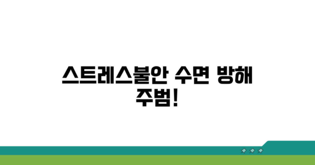 스트레스와 불안, 수면 방해 주범