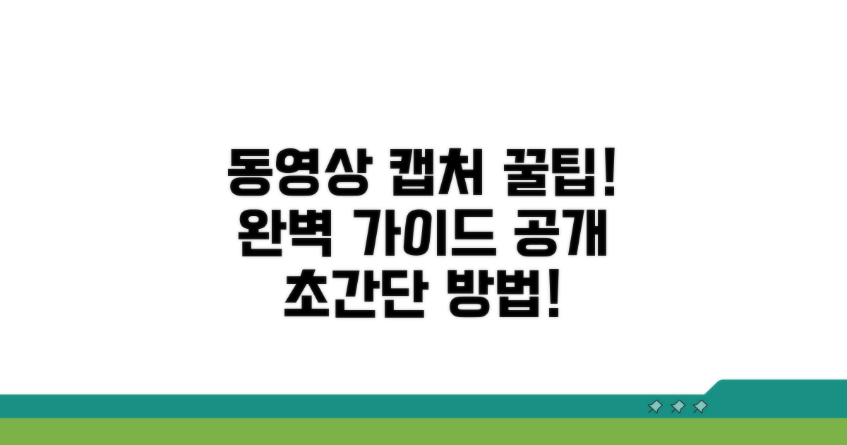 동영상 캡처 방법 완벽 분석