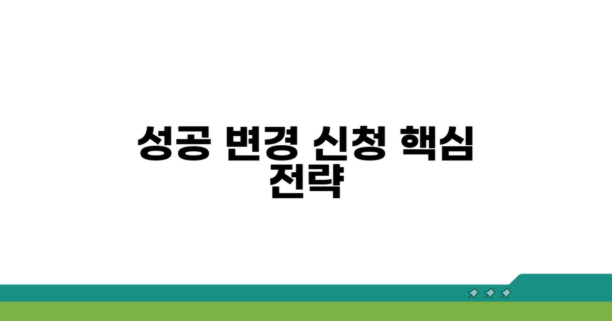 성공적인 변경 신청을 위한 전략
