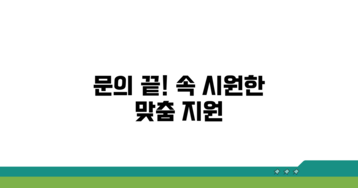 문의 사항별 지원 안내