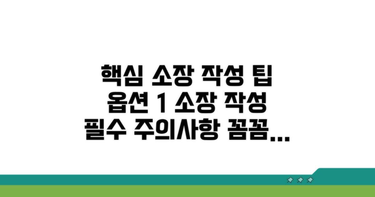 소장 작성 시 주의사항과 팁