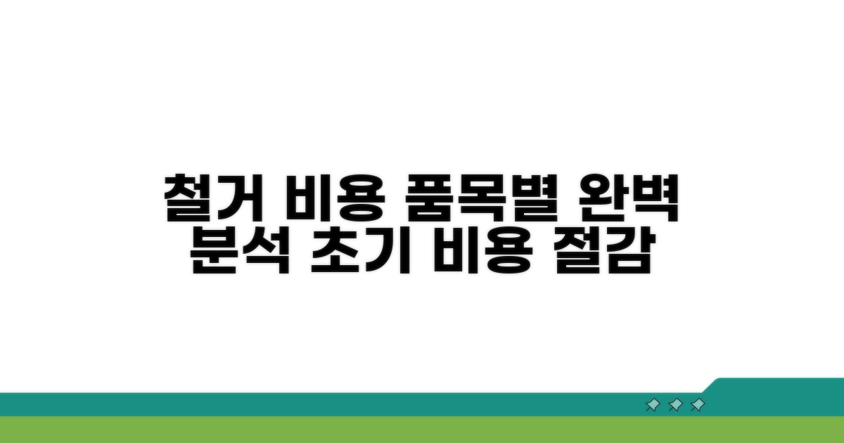 철거비용 품목별 완벽 분석