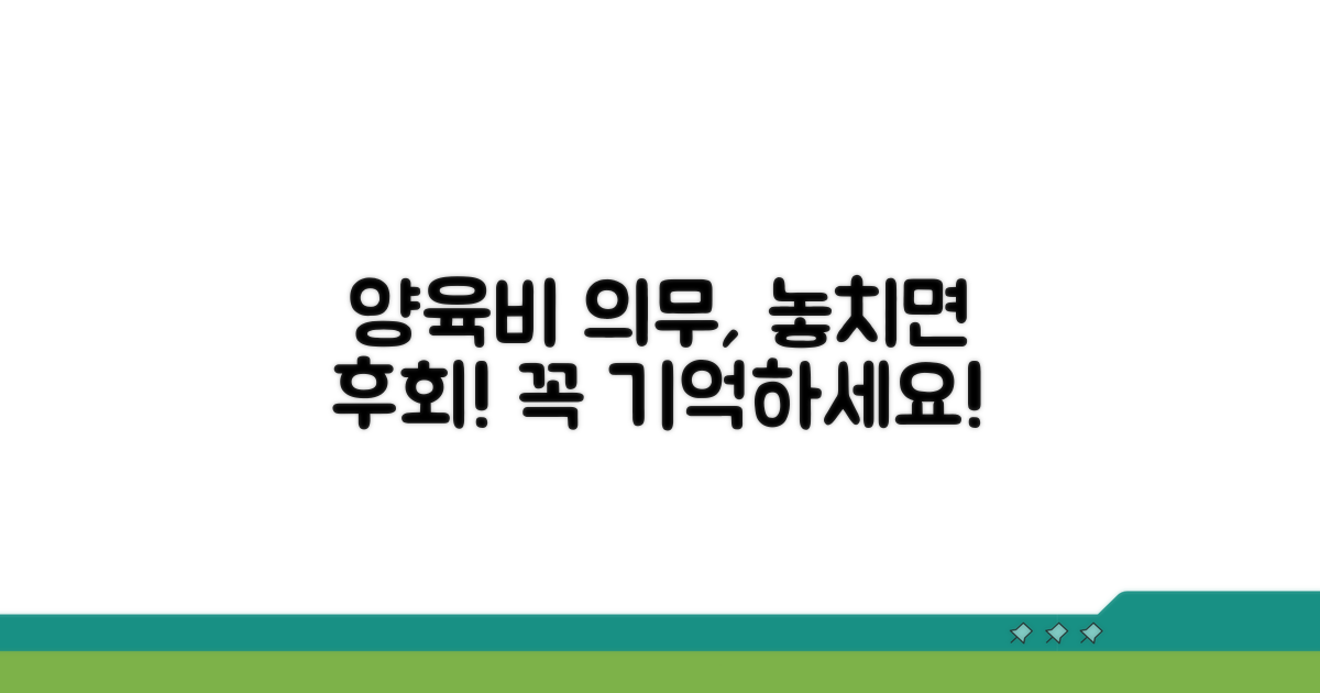 양육비 지급 의무, 잊지 말아야 할 사실