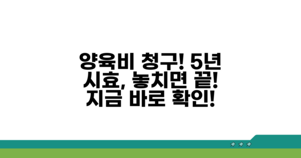 양육비 청구 시효 5년, 꼭 알아두세요