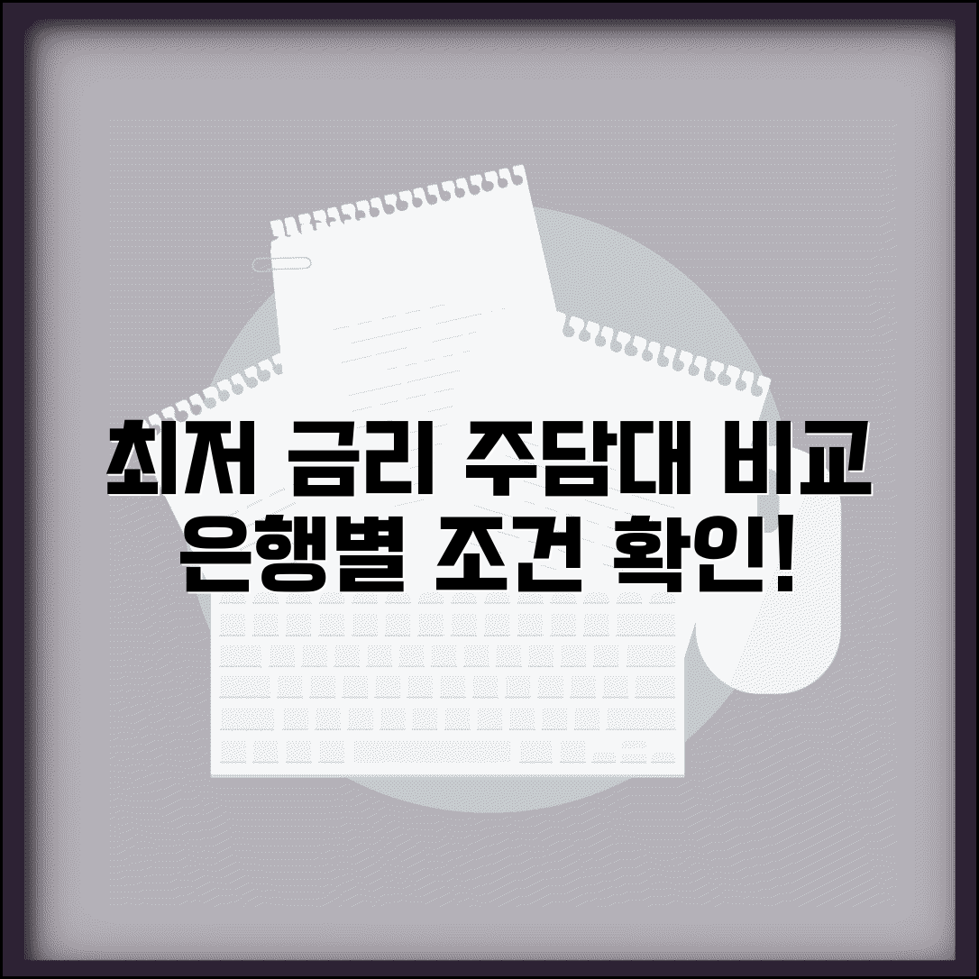 은행별 주택담보대출 금리 비교 | 주담대 최저 금리 은행 찾는 방법과 조건
