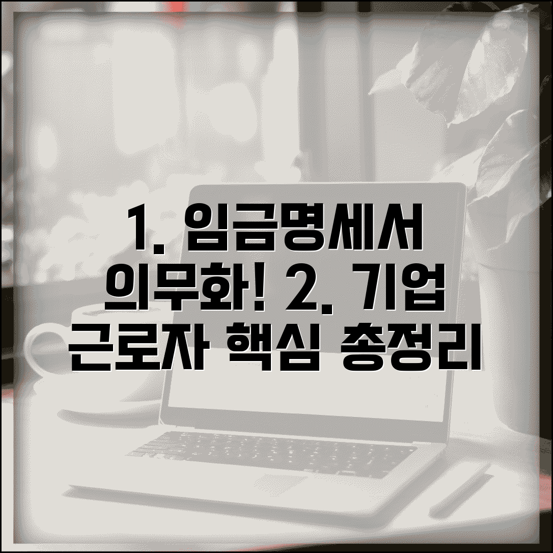 임금명세서 교부 의무화 주요 내용 | 기업 대응 전략 및 근로자 권리 보호 총정리