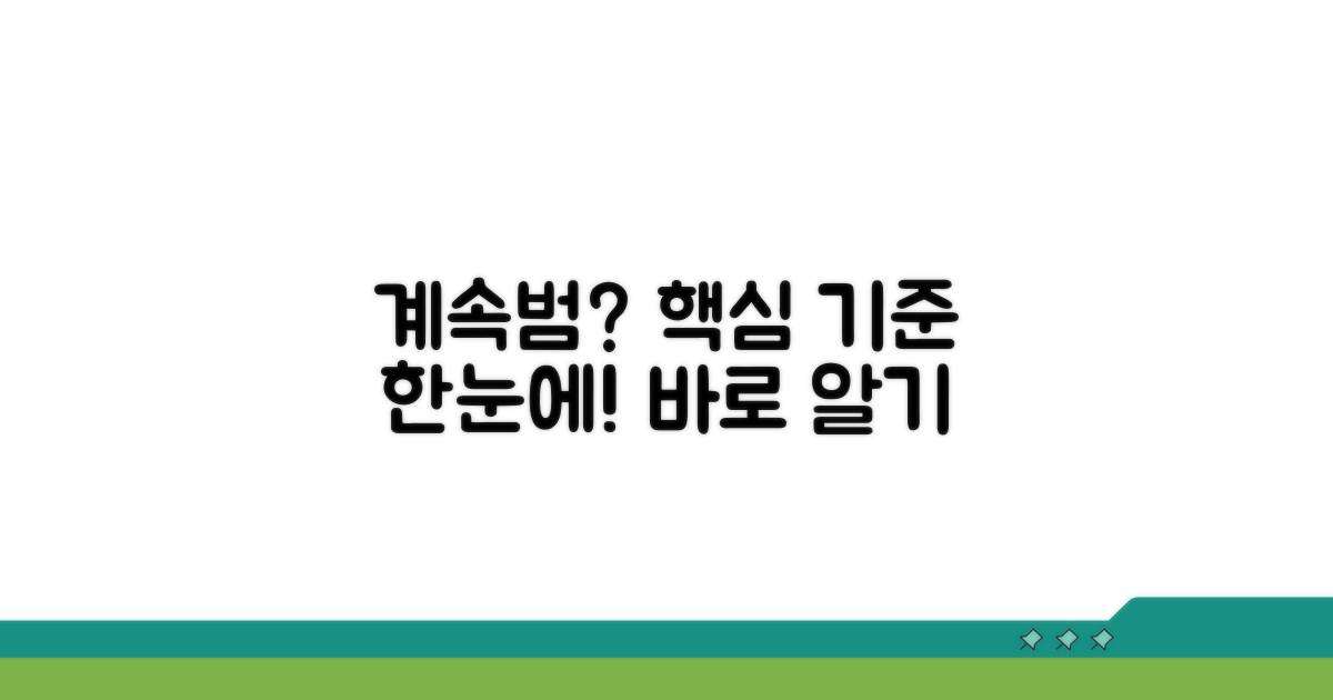 계속범 여부 판단과 핵심 기준
