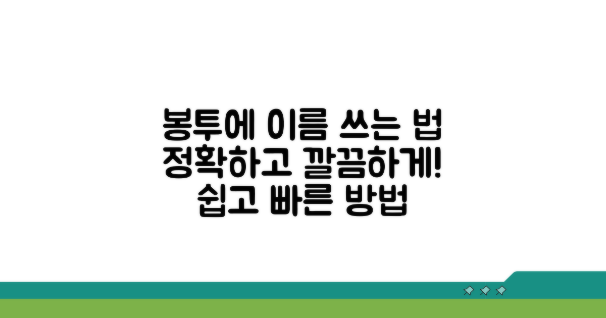 봉투에 이름 쓰는 법