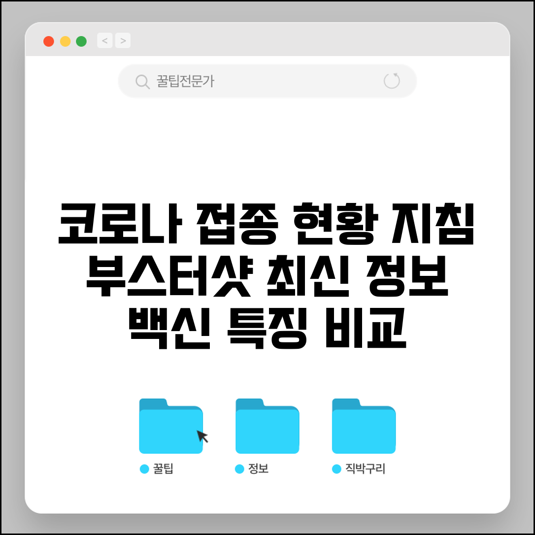 코로나 접종 현황 및 최신 지침 | 부스터샷 정보 | 백신별 특성 비교