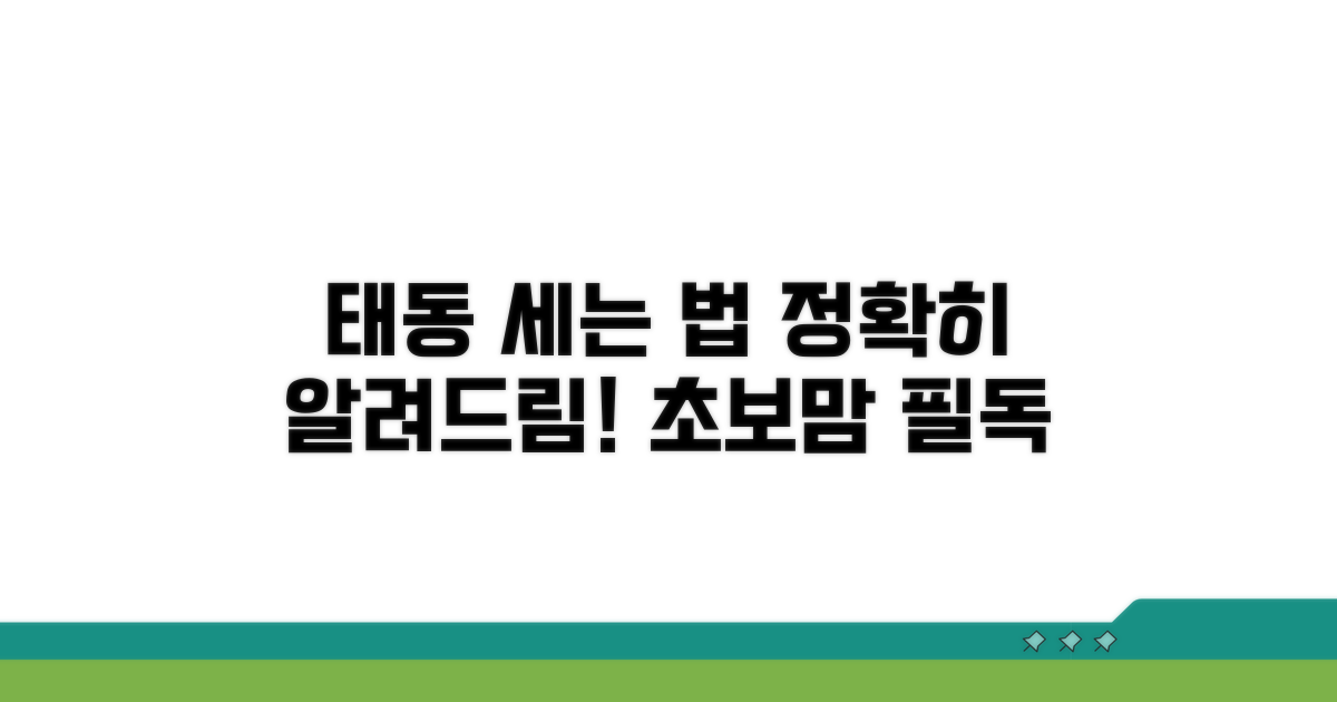 태동 세는 방법 완벽 가이드