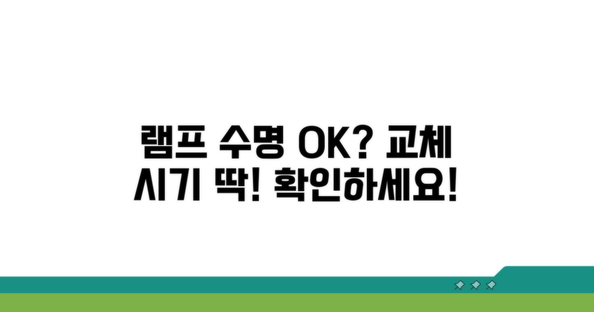 램프 수명, 교체 시기 점검