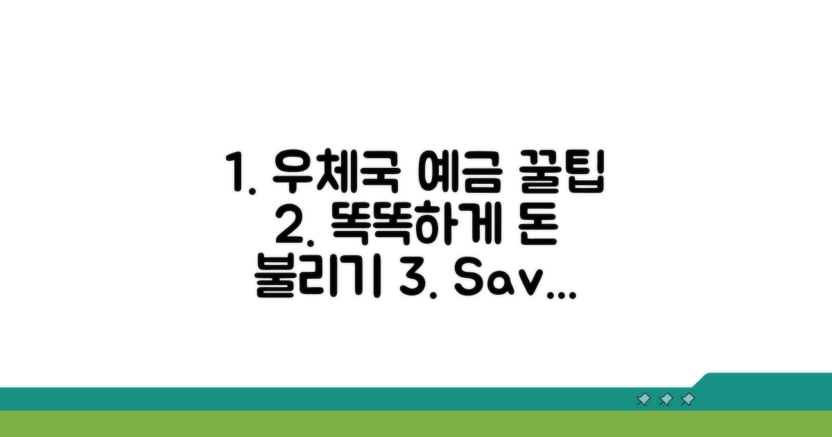 우체국 예금, 똑똑하게 활용하는 꿀팁