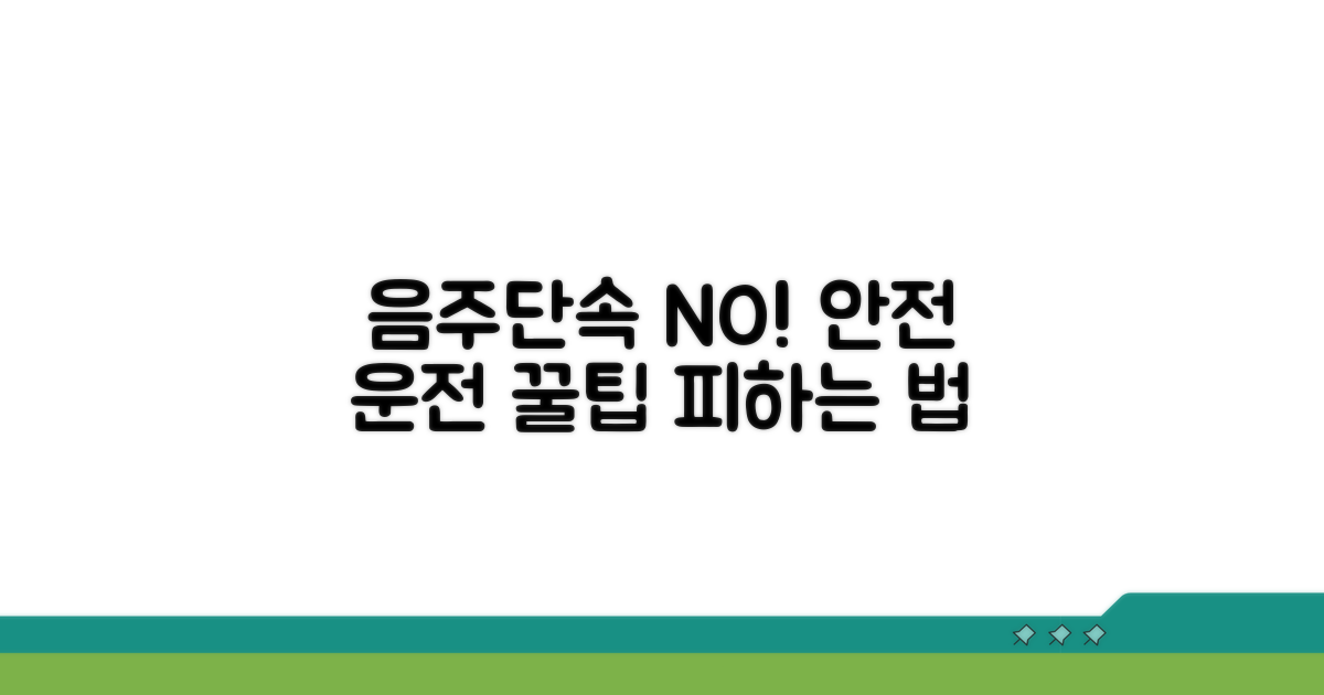 음주 단속 피하는 안전 운전 팁