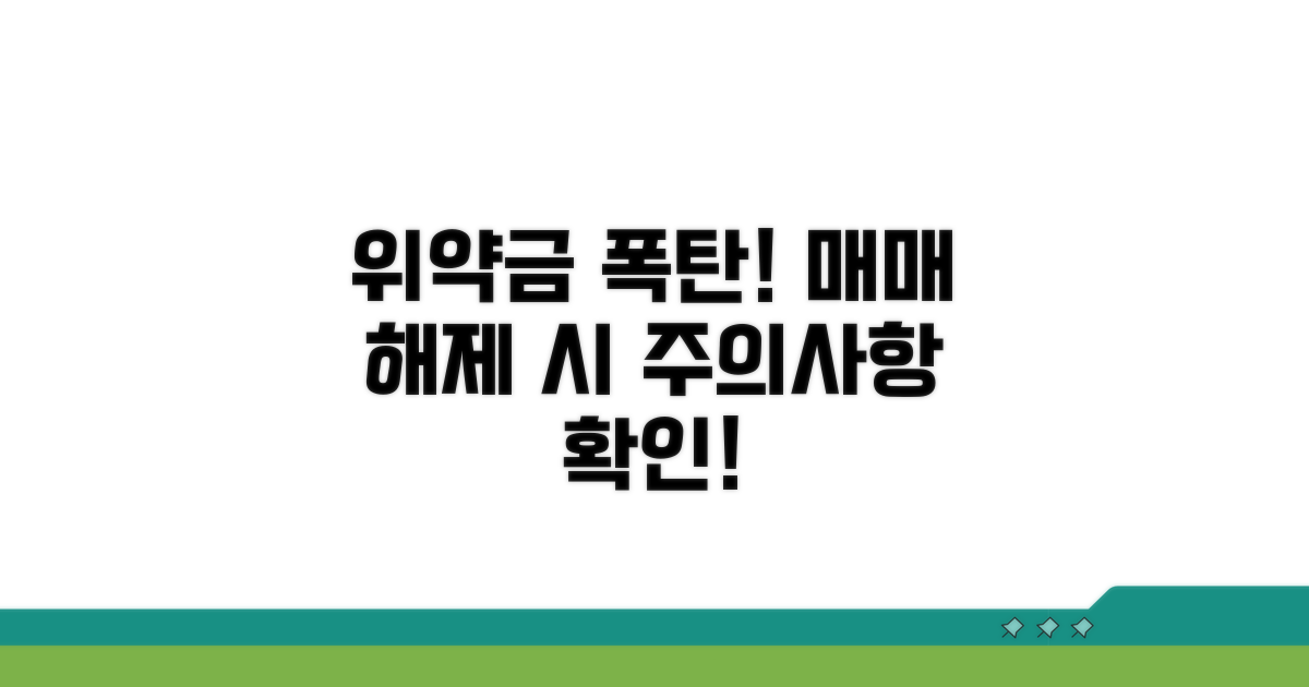 매매 계약 해제 시 위약금 규정