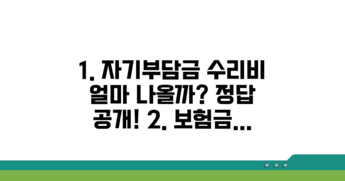 자기부담금과 수리비, 얼마나 나올까?