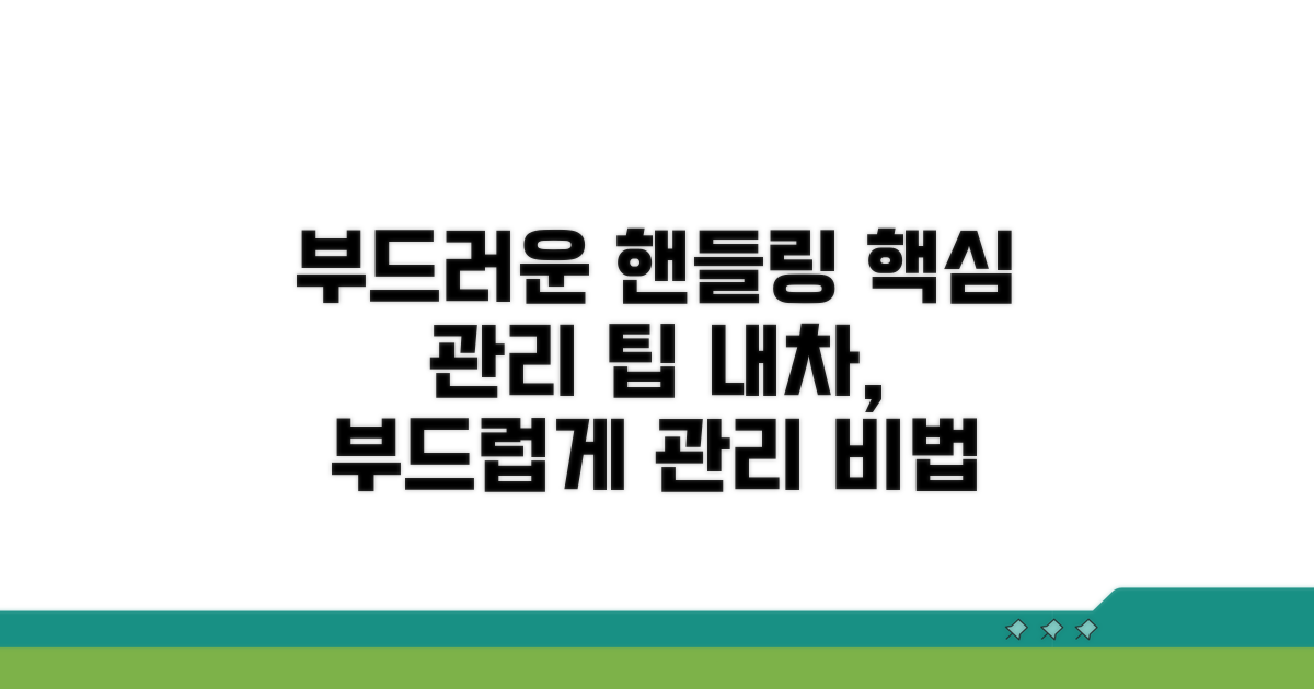 부드러운 핸들링 위한 관리 팁