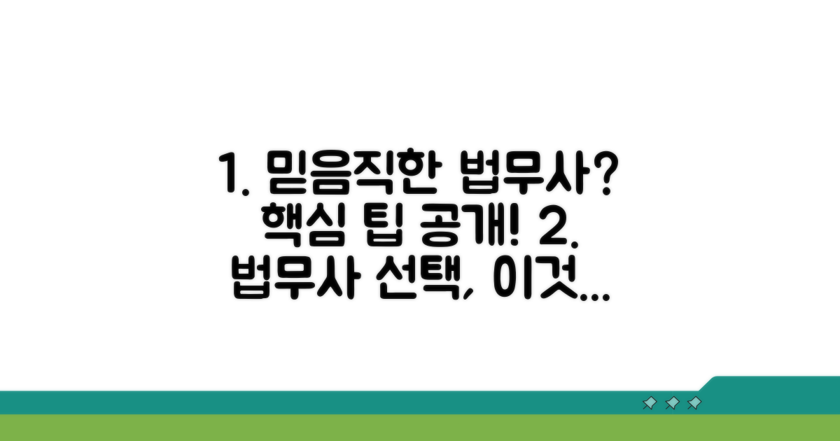 믿음직한 법무사 선택 방법