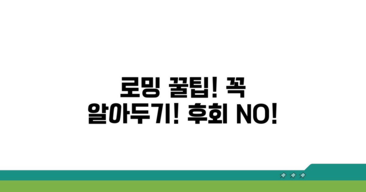 로밍 시 꼭 알아둘 주의사항