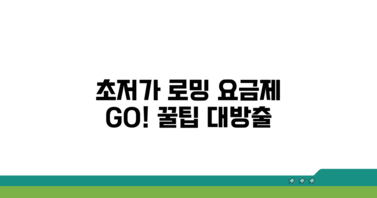 가장 저렴한 로밍 요금제 선택법
