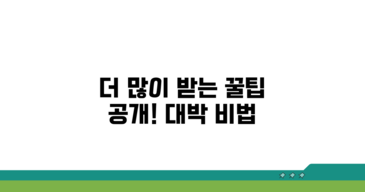 더 많이 받는 꿀팁 공개