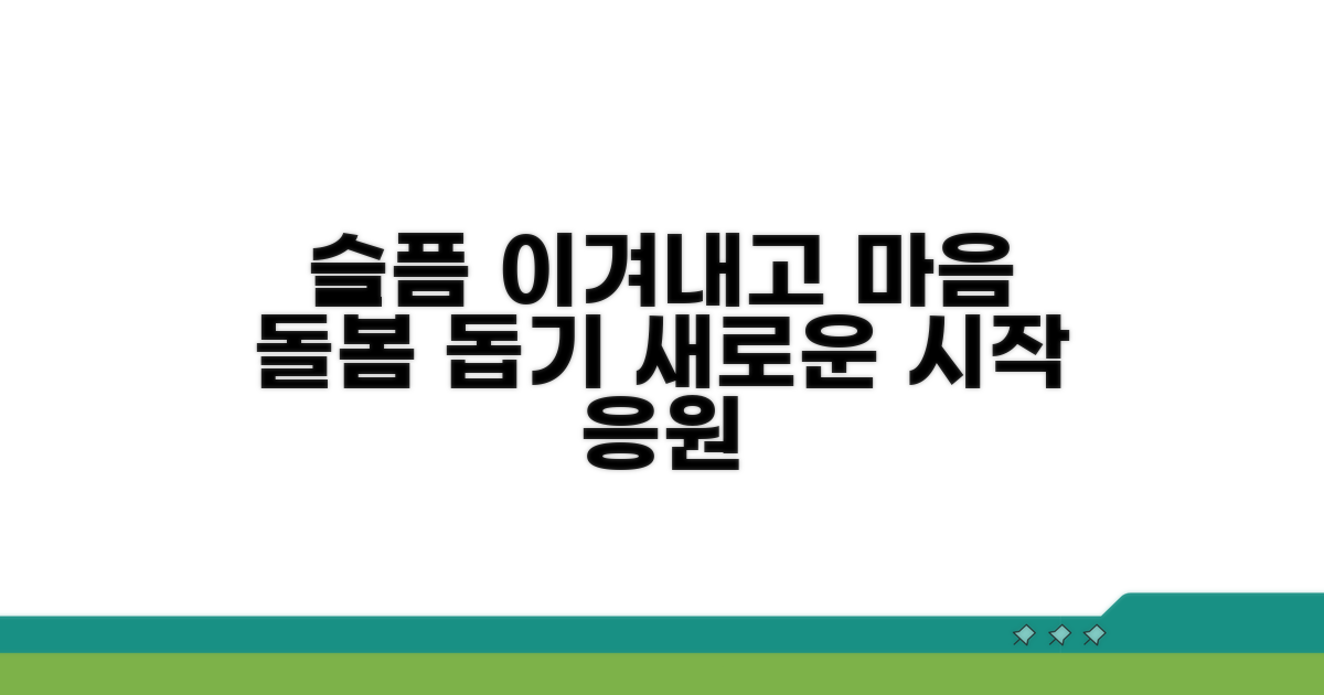 슬픔 극복과 사후 돌봄 지원