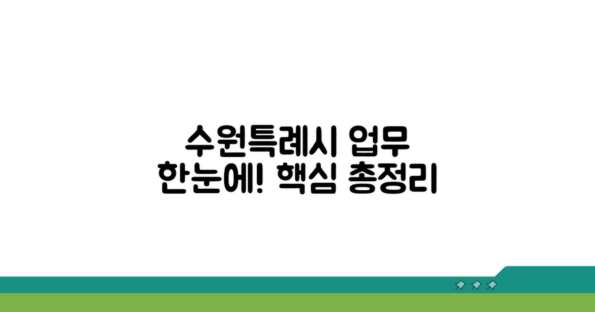 수원특례시청 업무 총정리