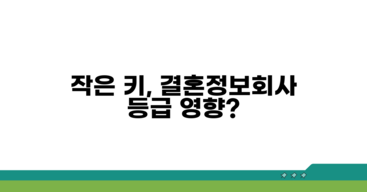 작은 키, 결혼정보회사 등급 영향은?