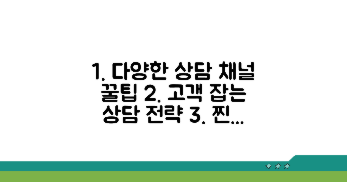 다양한 상담 채널 활용 꿀팁