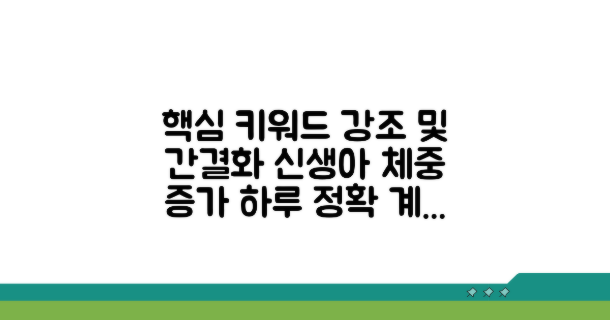 신생아 하루 체중 증가량 계산법