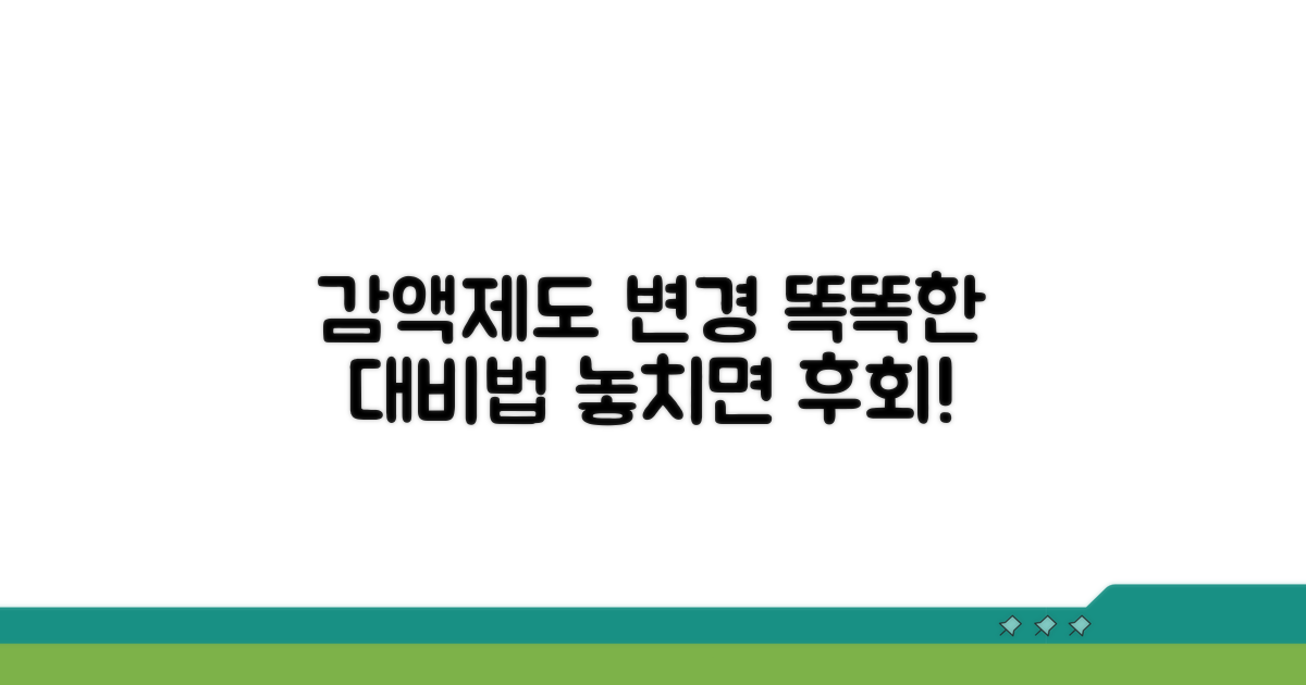 감액제도 변경, 똑똑하게 대비하기