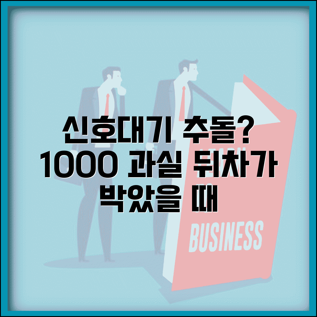신호대기 중 추돌 과실비율 | 정차 중 뒤차 추돌사고 100:0 과실 인정 조건