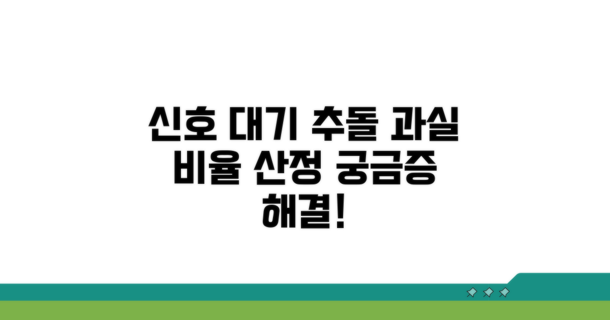 신호대기 추돌, 과실 비율 산정