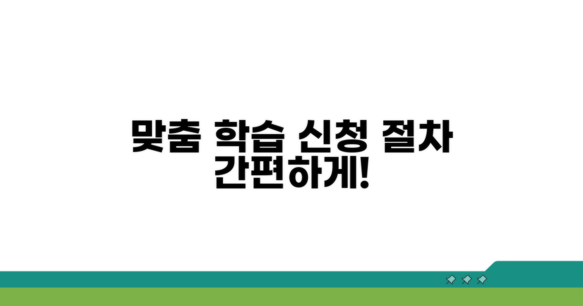 맞춤형 학습 지원 신청 절차