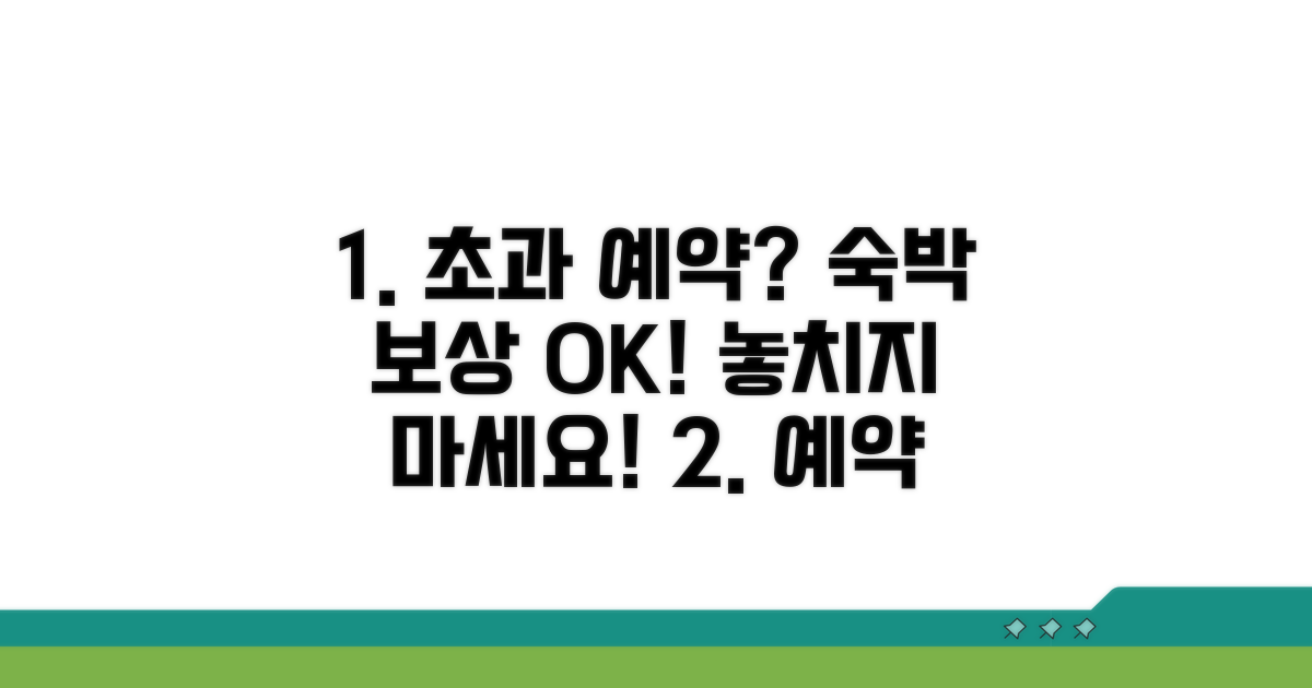예약 초과 시 대체 숙박 보상 받기