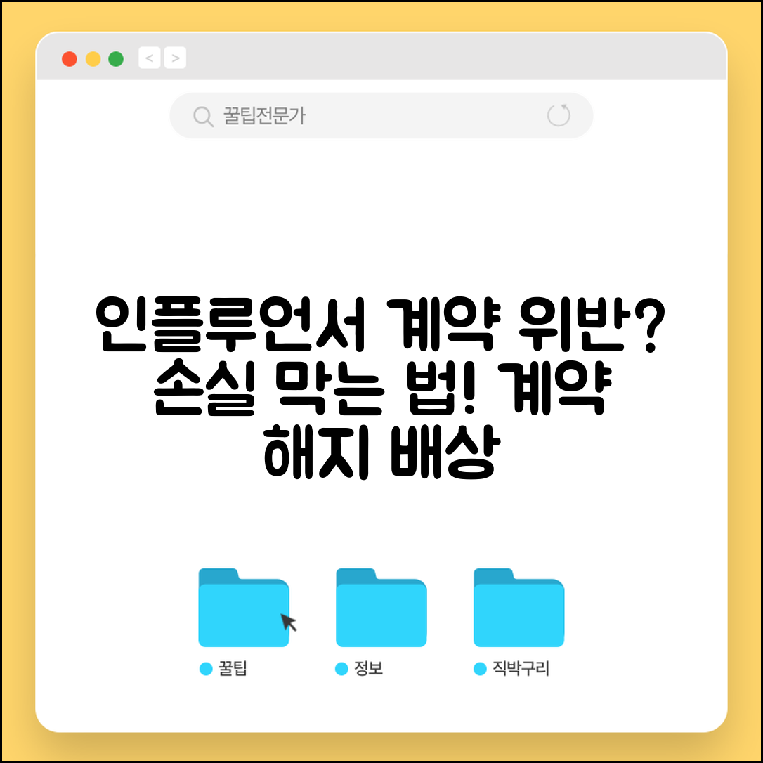 인플루언서 마케팅 계약 위반으로 손실볼때 | 손해배상과 계약해지